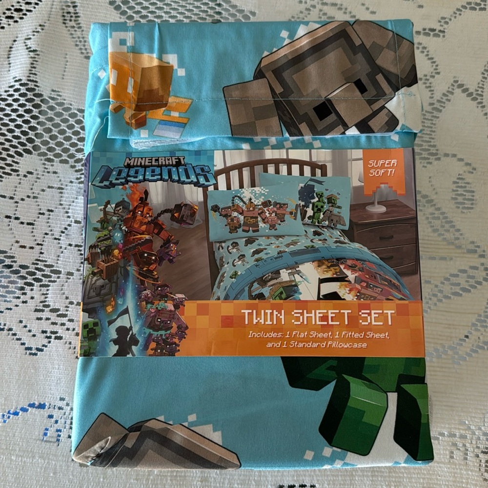 Minecraft Legends Twin Sheet Set